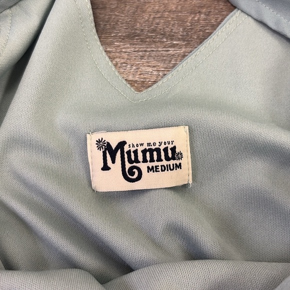 Show Me Your MuMu KENDALL V-Back Maxi Dress- Silver Sage - Picture 11 of 11